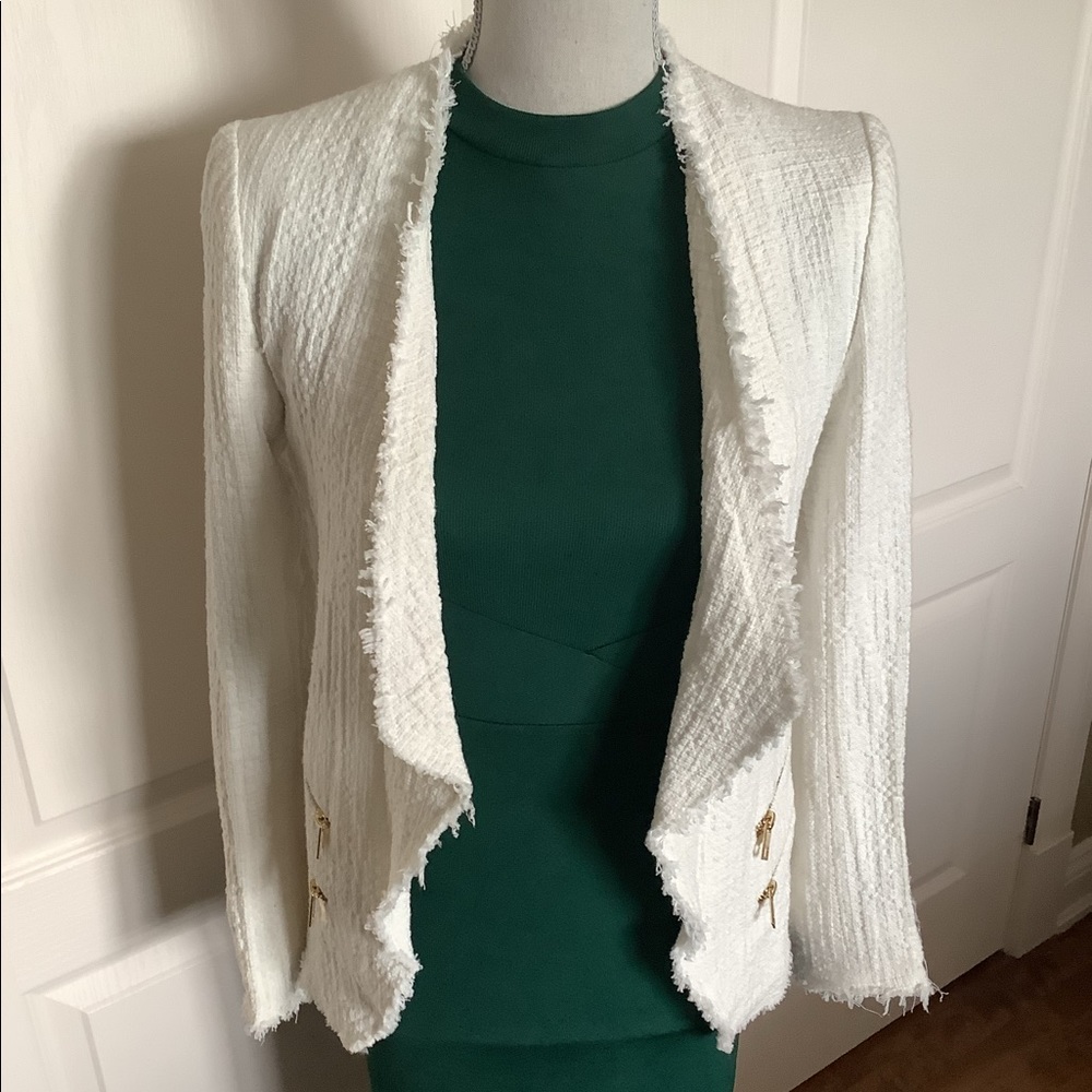 Black Tape Winter White Open Blazer
